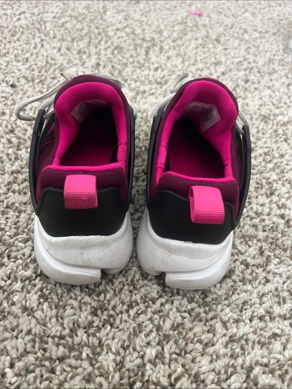 Nike Kids Maroon and Hot Pink Slip-On Sneakers